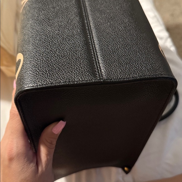 Louis Vuitton Black and Cream Floral Monogram Tote - Picture 9 of 9